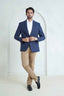 Royal Blue Windowpane Blazer Outfit (SKU: 2210-00220-030-5-011) - Formal ensemble