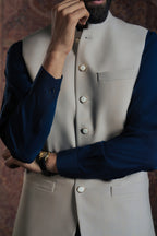 Waist Coat - Lyla Light Grey Plain