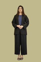 Women's Black Plain Lyla Winter Suit - 2 Piece
