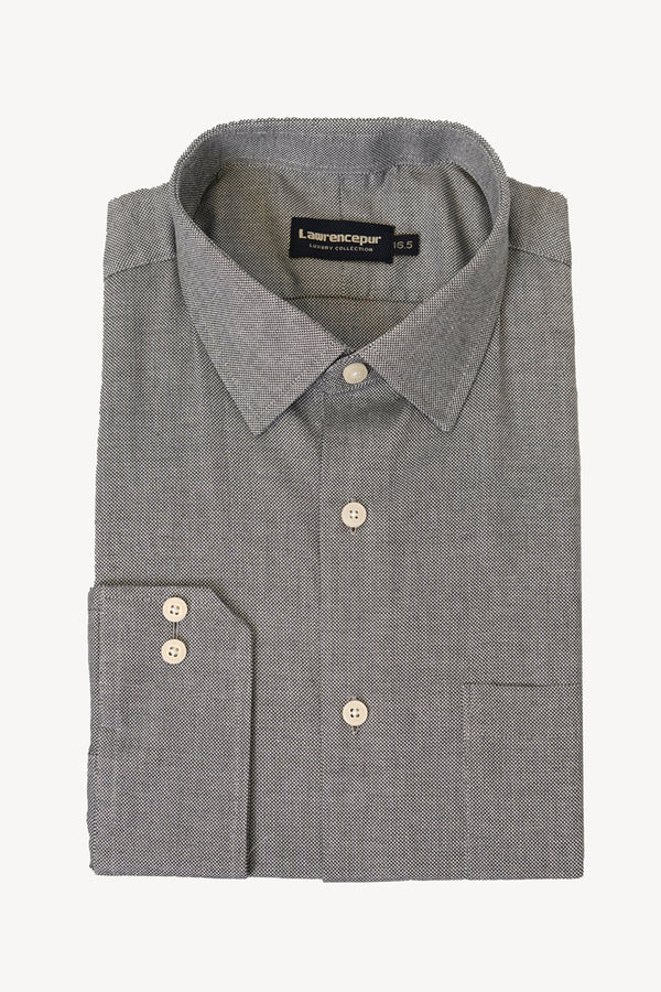 Shirt - Bravo Medium Grey Dobby Textured