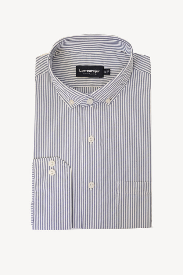 Shirt - Delta White & Grey Stripes