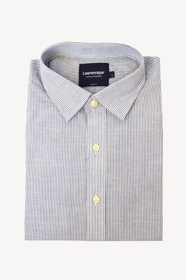 Casual Shirt - Charlie Air Force Blue Stripes