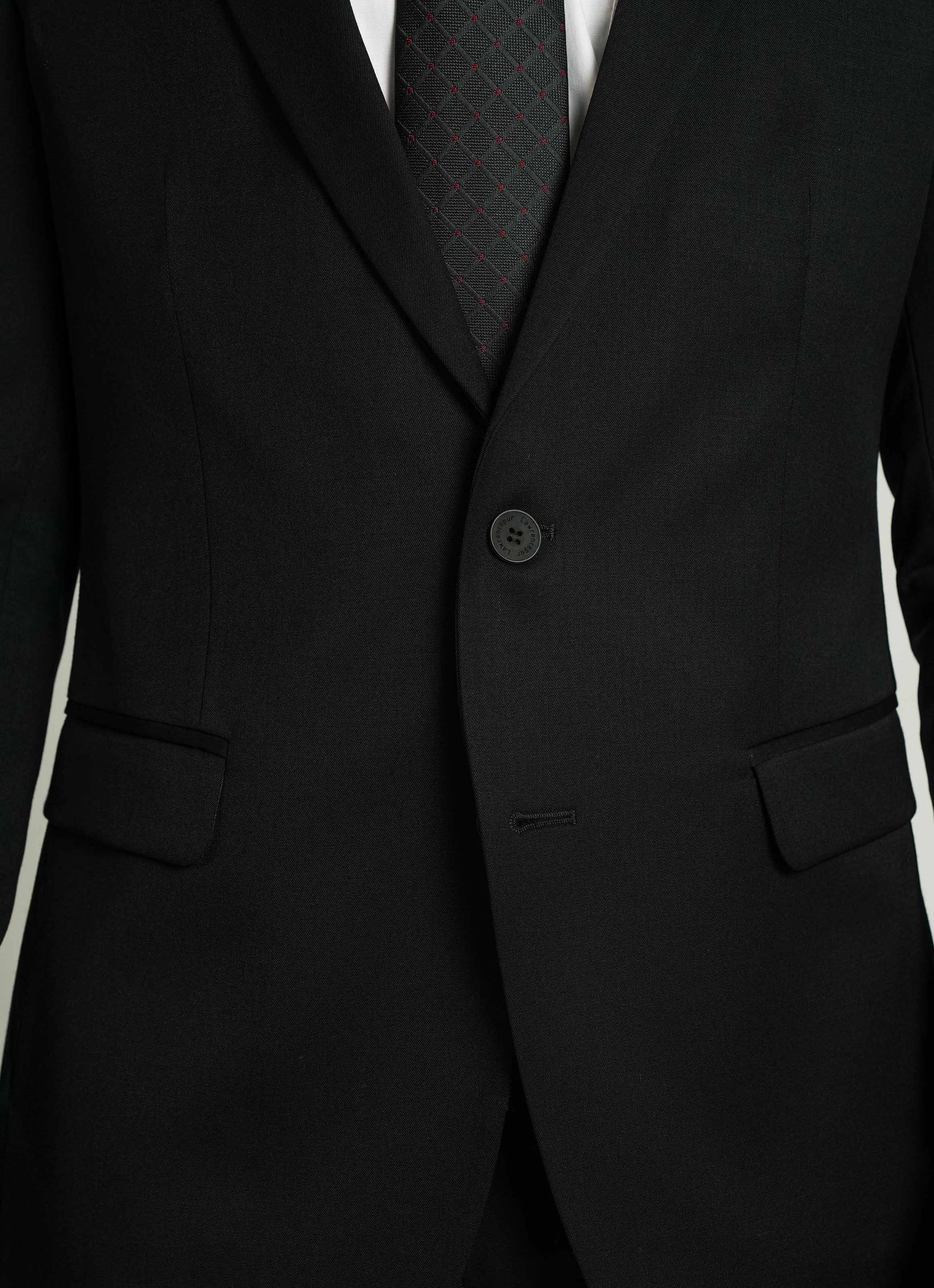 Black Plain 2-Piece Formal Suit