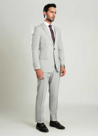 Formal 2 Piece Suit - Light Grey Plain