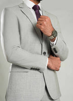 Light Grey 2-Piece Formal Suit - Wool Rich IMP Garment, Men’s Office Wear