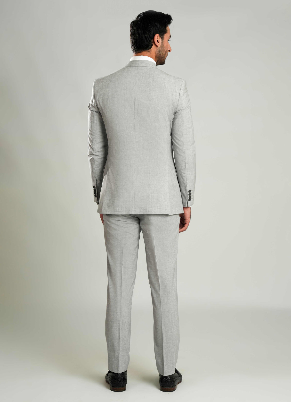 Formal 2 Piece Suit - Light Grey Plain