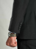 Grey Plain  3 Piece Suit - Tropical Classic Poly Wool