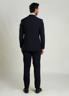 Blue Plain 3-Piece Suit - Tropical Classic Poly Wool, Men’s Formal Wear