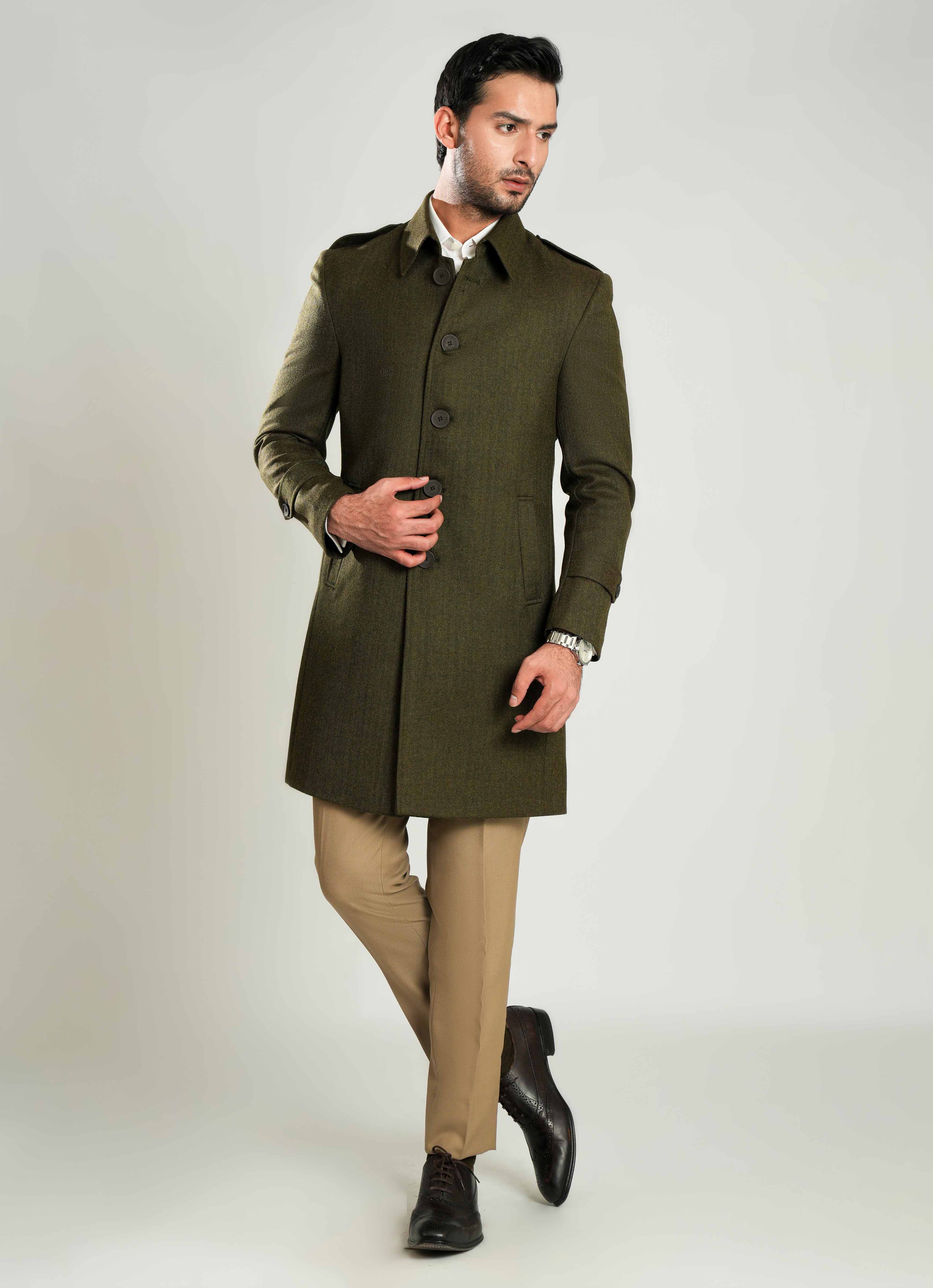 Lawrencepur multi-design wool-rich worsted tweed long coat for a stylish winter. Main image