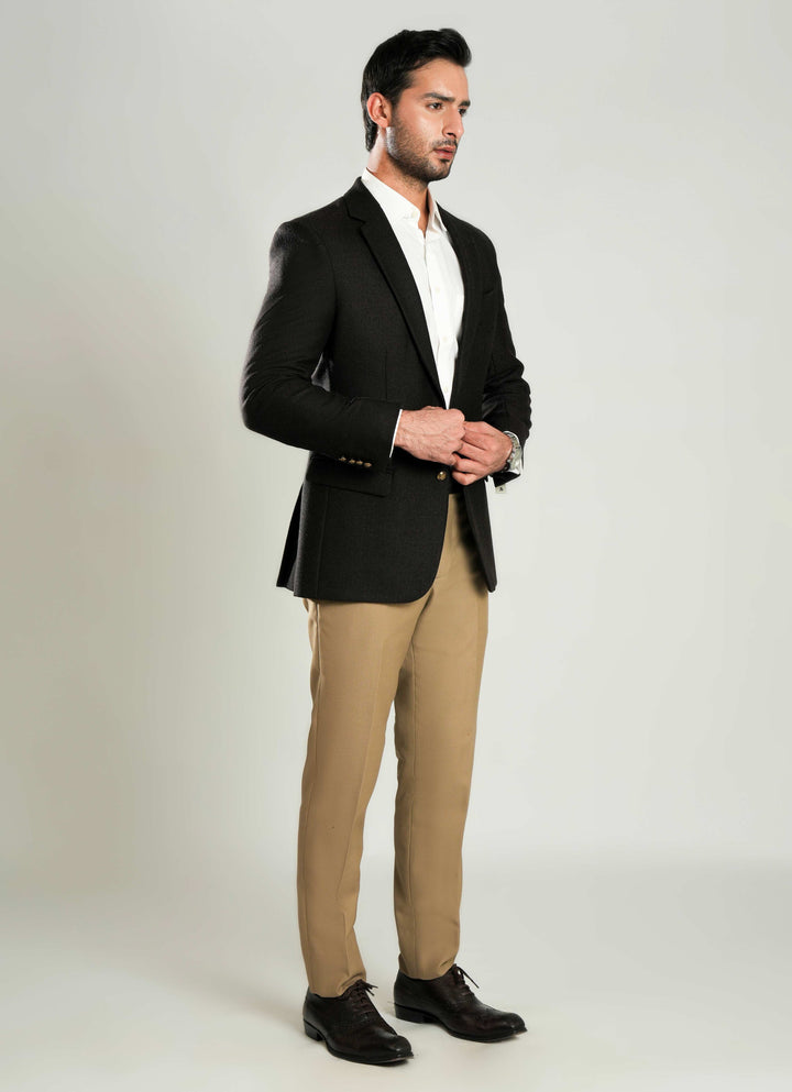 Brown Checks Classic Blazer - Wool Blend Tweed, Winter Men’s Coat