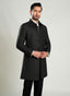 Lawrencepur wool-rich worsted tweed long coat with a textured design for winter.