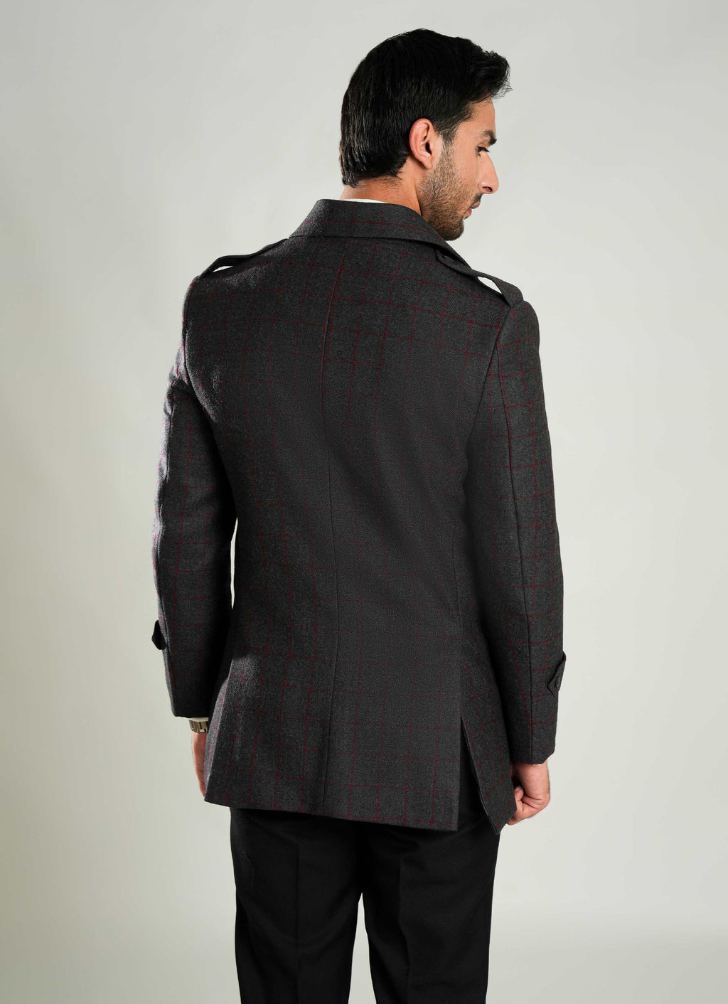 Double Jacket - Worsted Tweed Medium Grey