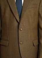 Multi Checks Classic Blazer - Wool Blend Tweed, Winter Men Formal Jacket
