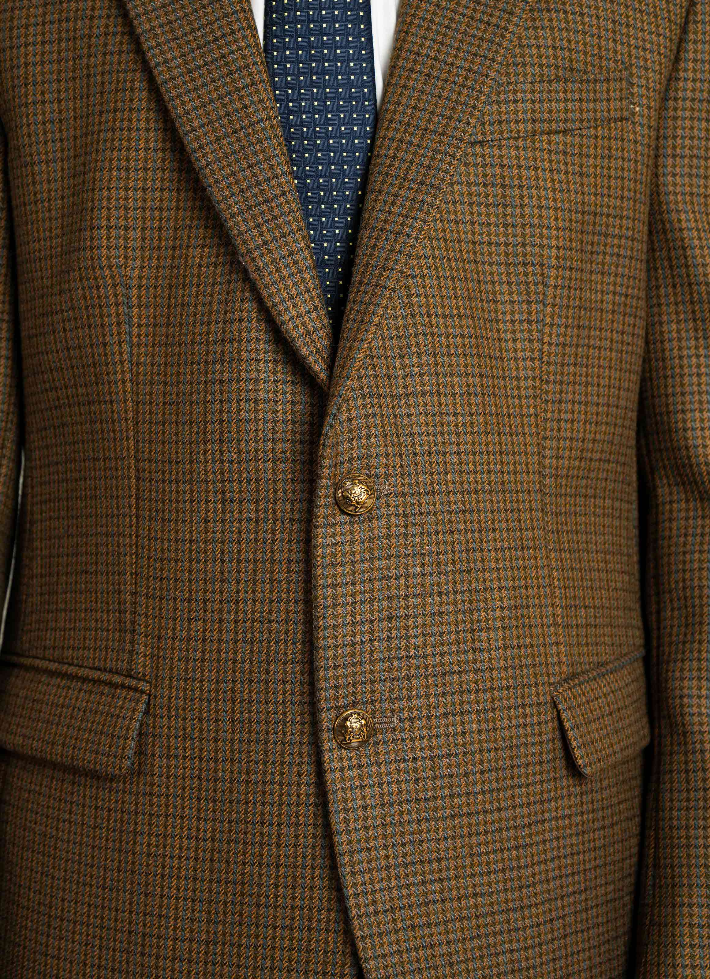 Multi Checks Classic Blazer - Wool Blend Tweed, Winter Men Formal Jacket