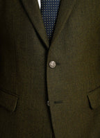 Cedar Herringbone Blazer - Wool Blend Tweed, Winter Men Classic Jacket