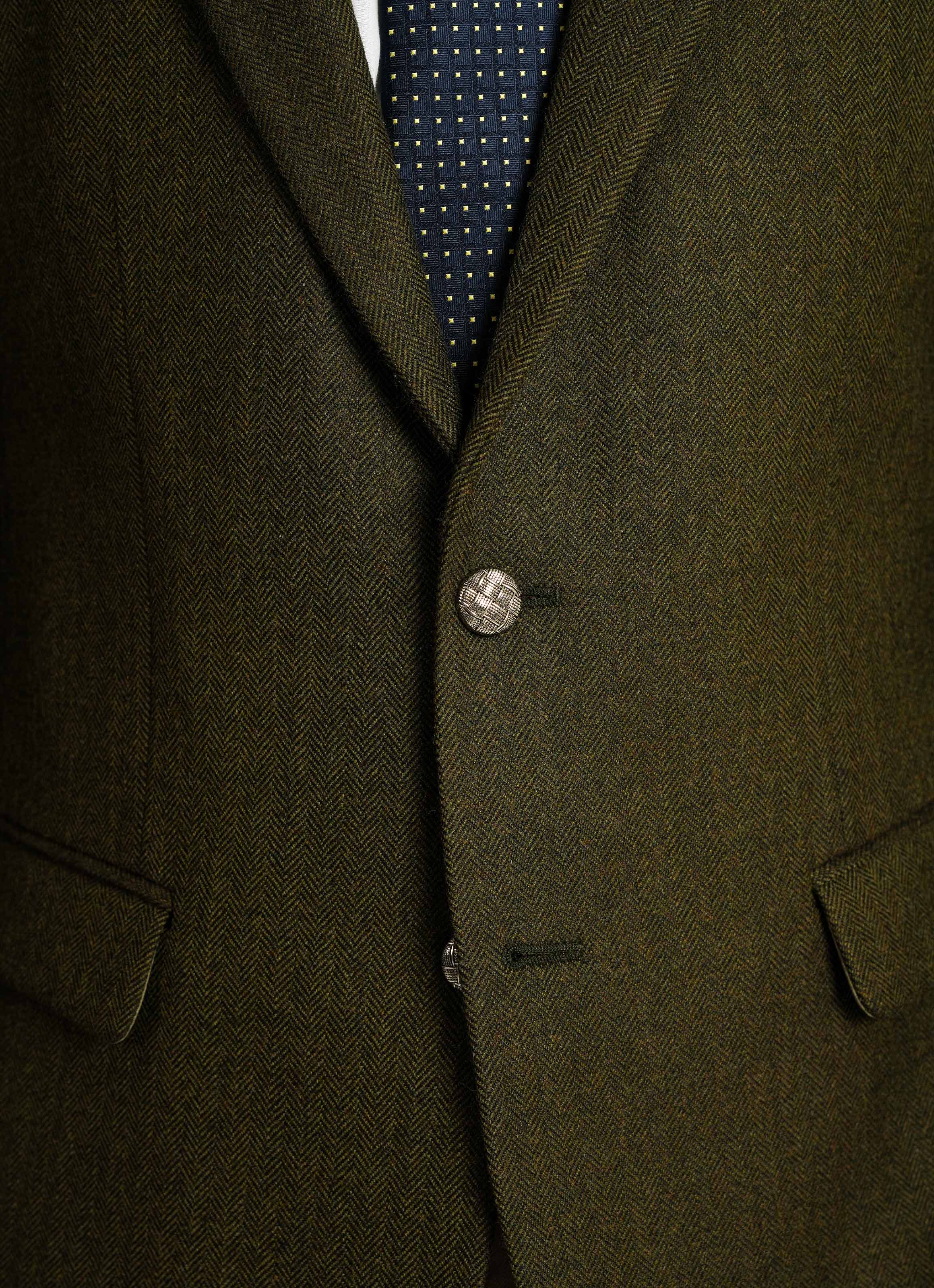 Cedar Herringbone Blazer - Wool Blend Tweed, Winter Men Classic Jacket