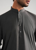 Smoke Grey Melange Kunhaar Summer Wash & Wear Shalwar Kameez