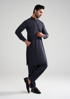 Dark Slate Kunhaar Summer Wash & Wear Shalwar Kameez