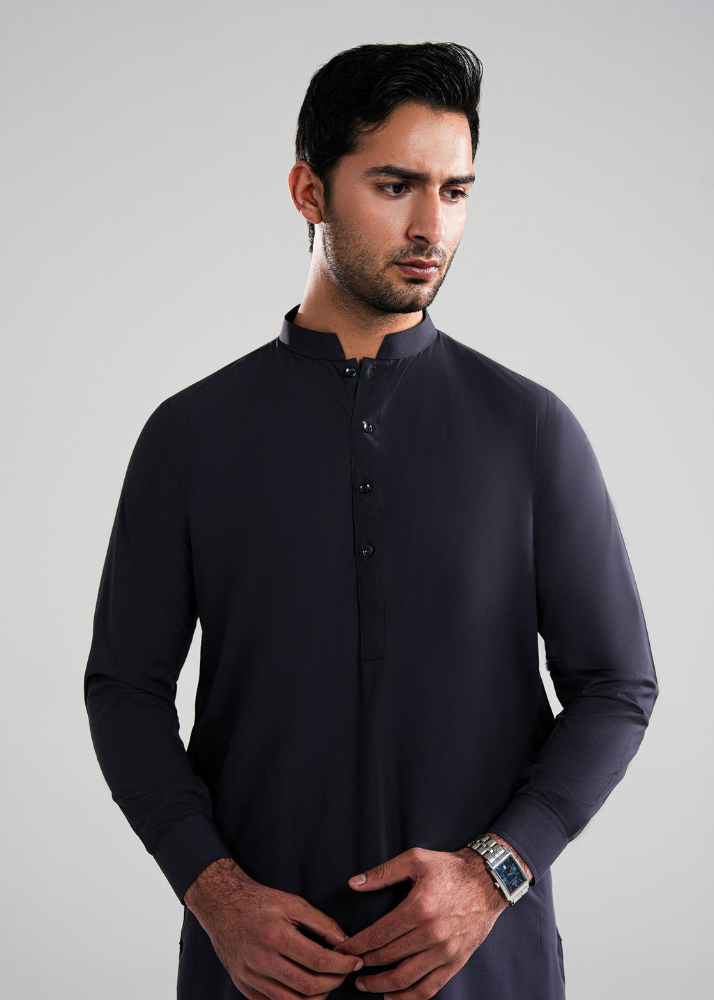 Dark Slate Kunhaar Summer Wash & Wear Shalwar Kameez