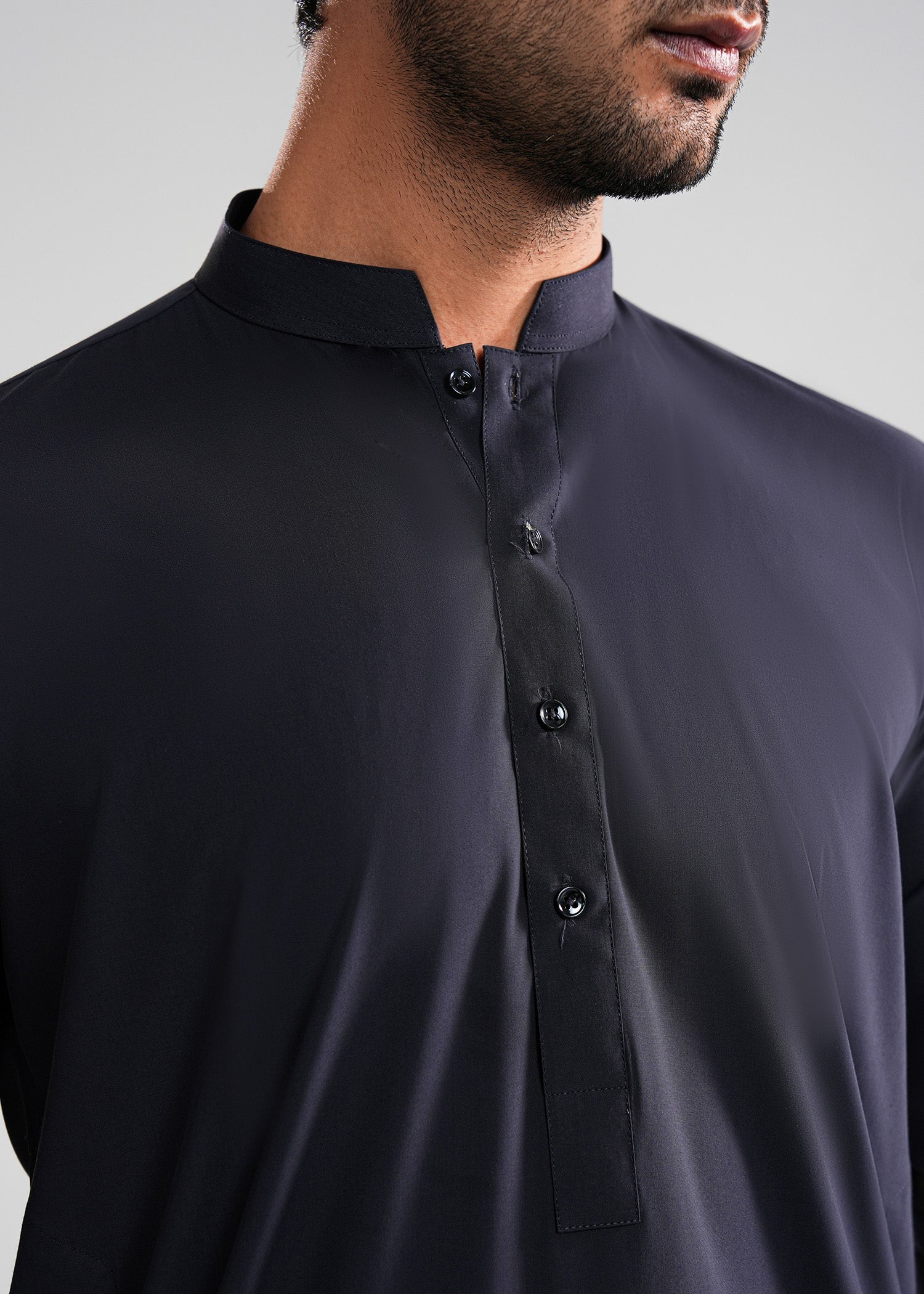 Dark Slate Kunhaar Summer Wash & Wear Shalwar Kameez Secondary image