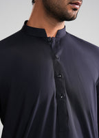 Dark Slate Kunhaar Summer Wash & Wear Shalwar Kameez