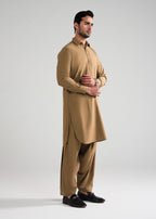 Golden Brown Kunhaar Summer Wash & Wear Shalwar Kameez