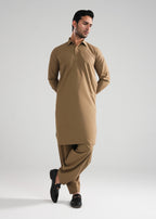 Golden Brown Kunhaar Summer Wash & Wear Shalwar Kameez