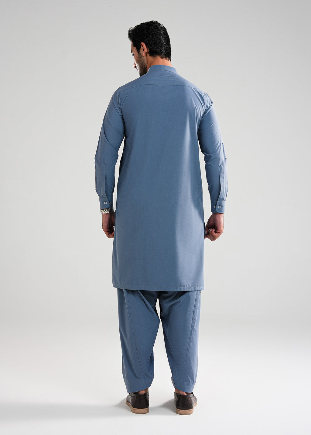 Storm Grey Kunhaar Summer Wash & Wear Shalwar Kameez