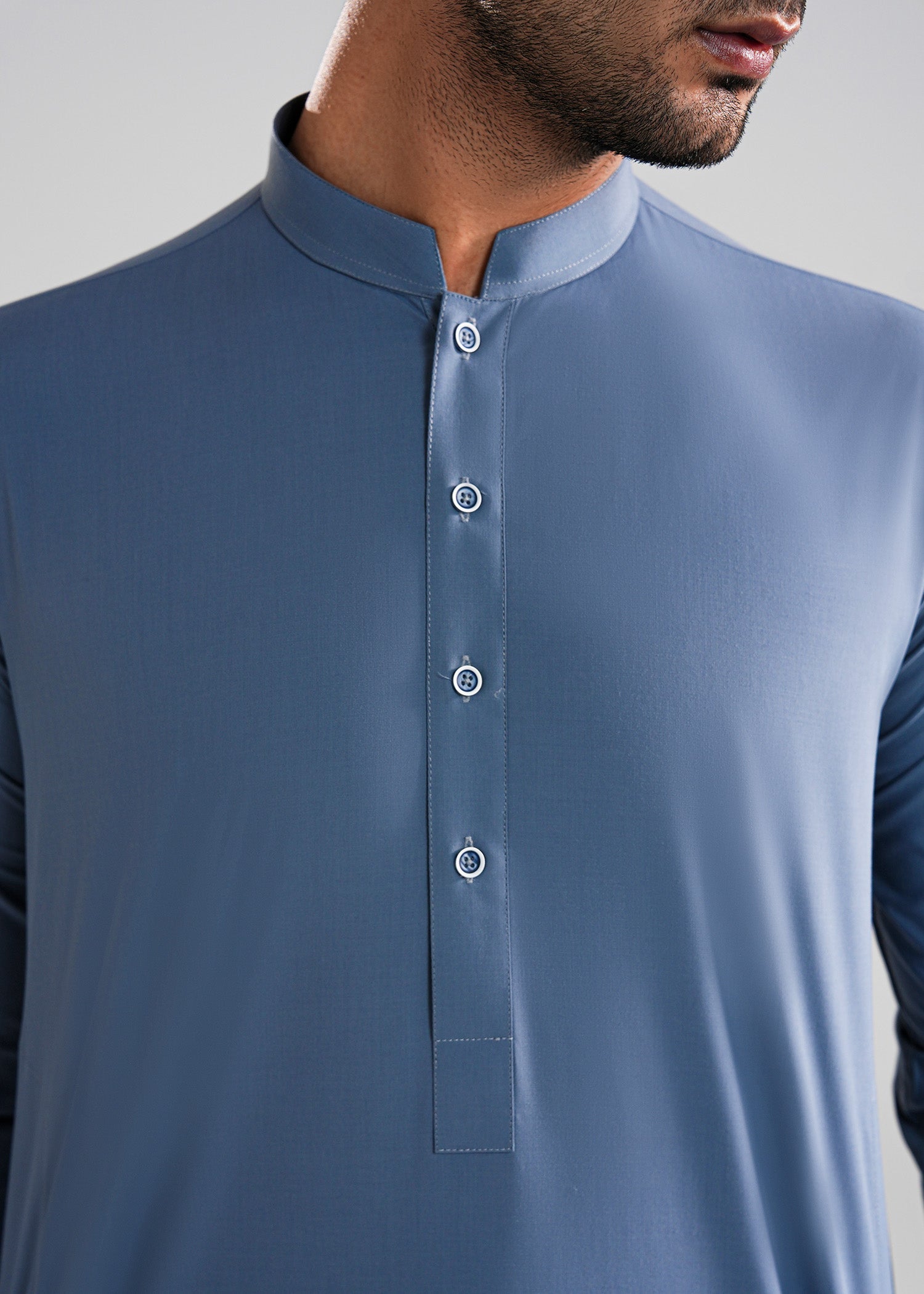 Storm Grey Kunhaar Summer Wash & Wear Shalwar Kameez