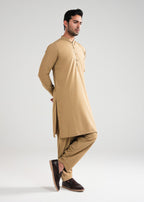Burnished Gold Satpara Summer Wash & Wear Shalwar Kameez
