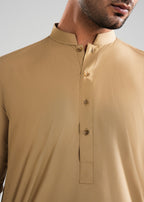 Burnished Gold Satpara Summer Wash & Wear Shalwar Kameez