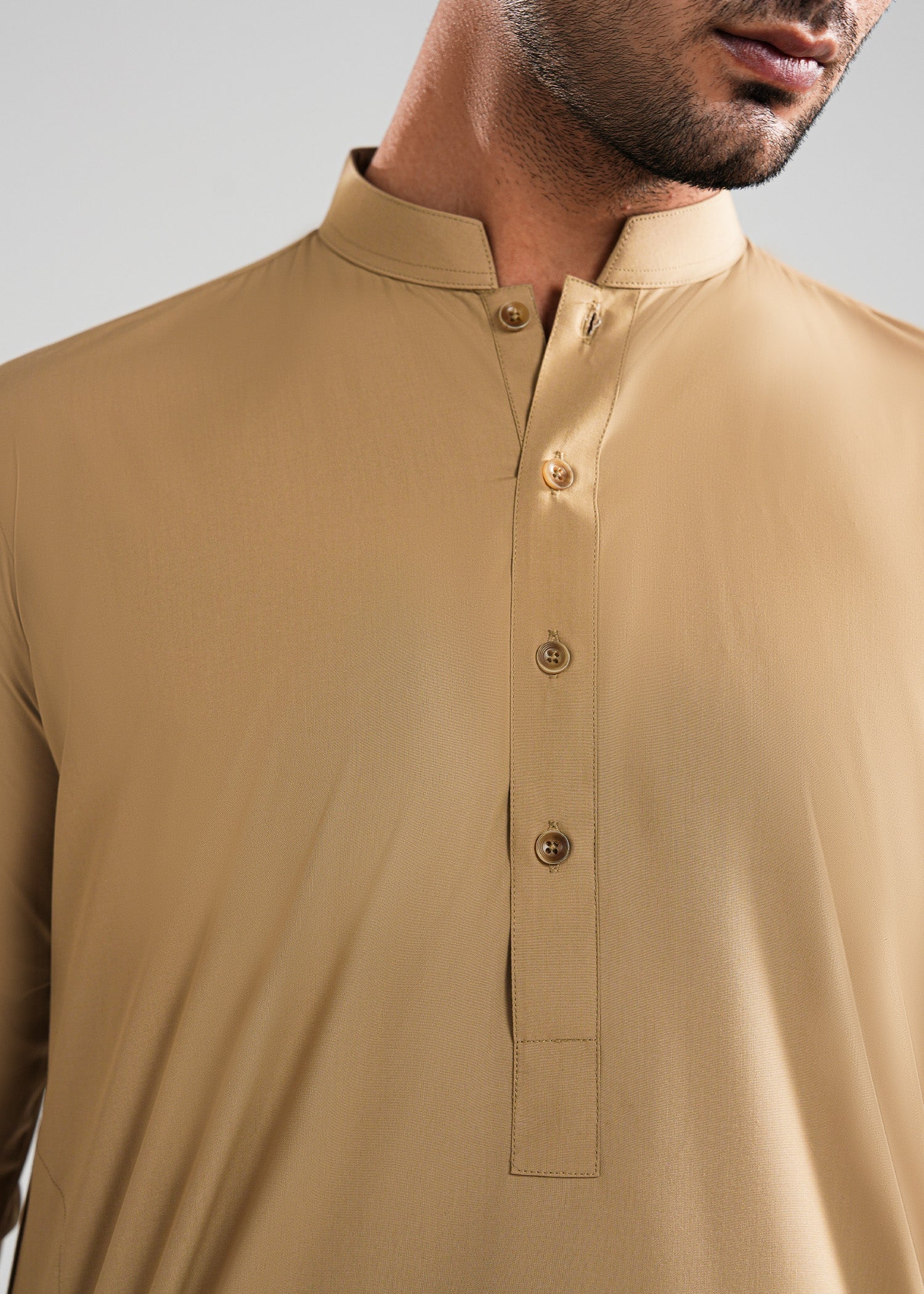 Burnished Gold Satpara Summer Wash & Wear Shalwar Kameez