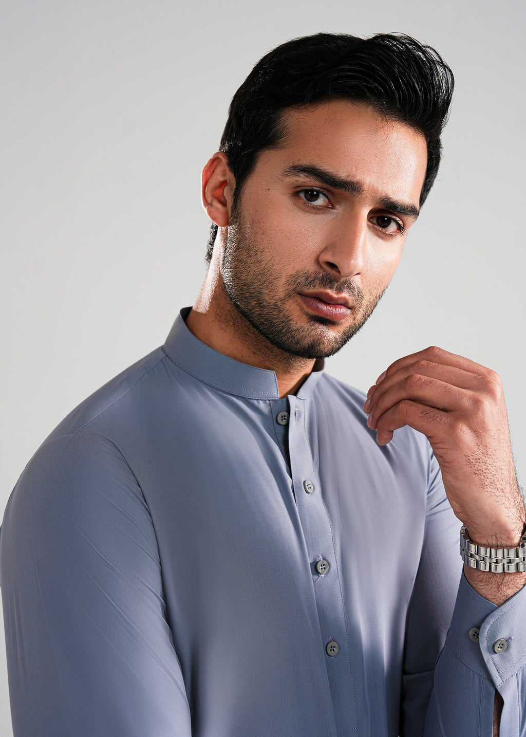 Slate Grey Satpara Summer Wash & Wear Shalwar Kameez