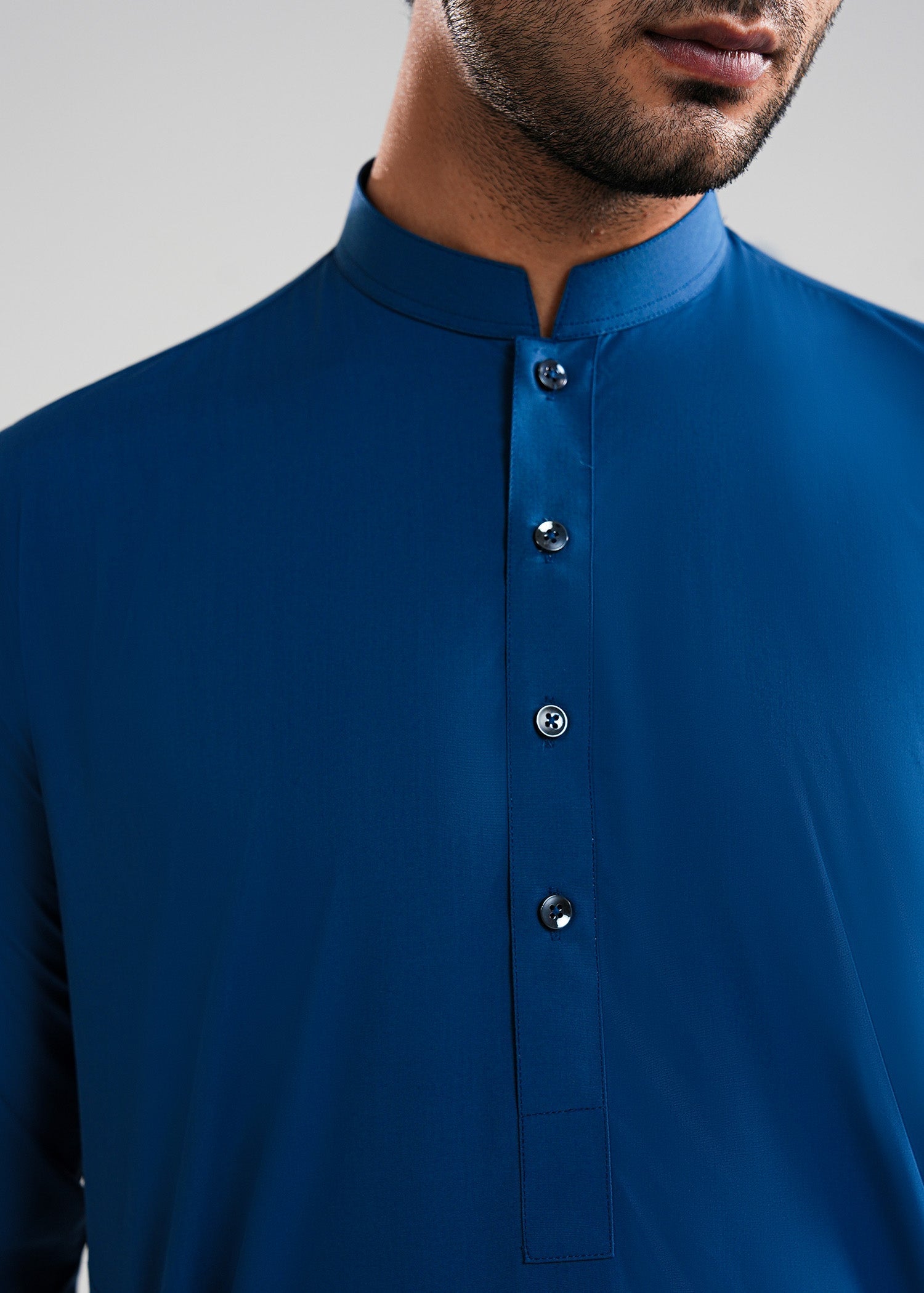 Prussian blue Satpara Summer Wash & Wear Shalwar Kameez