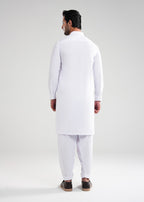 White Saltoro Summer Wash & Wear Shalwar Kameez