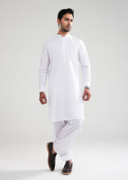 White Kunhaar Summer Wash & Wear Shalwar Kameez