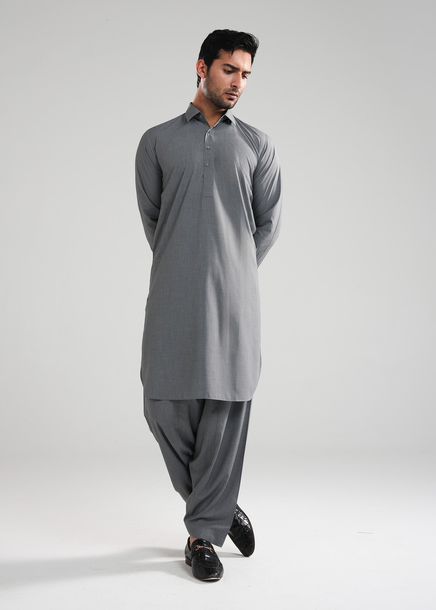 Grey Kunhaar Summer Wash & Wear Shalwar Kameez Main image