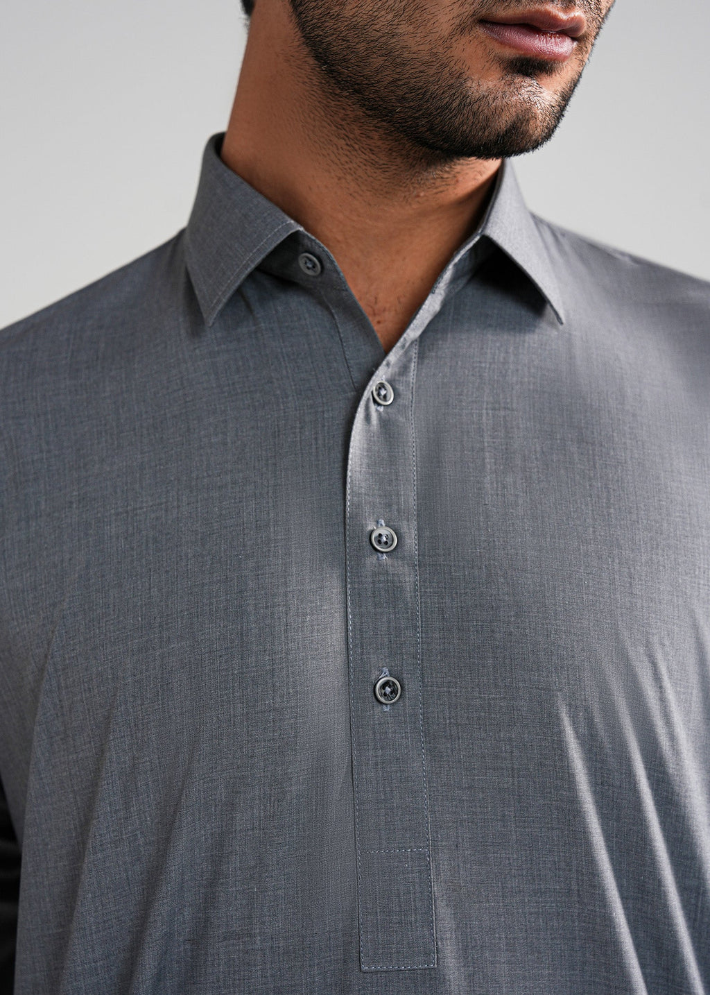 Grey Kunhaar Summer Wash & Wear Shalwar Kameez