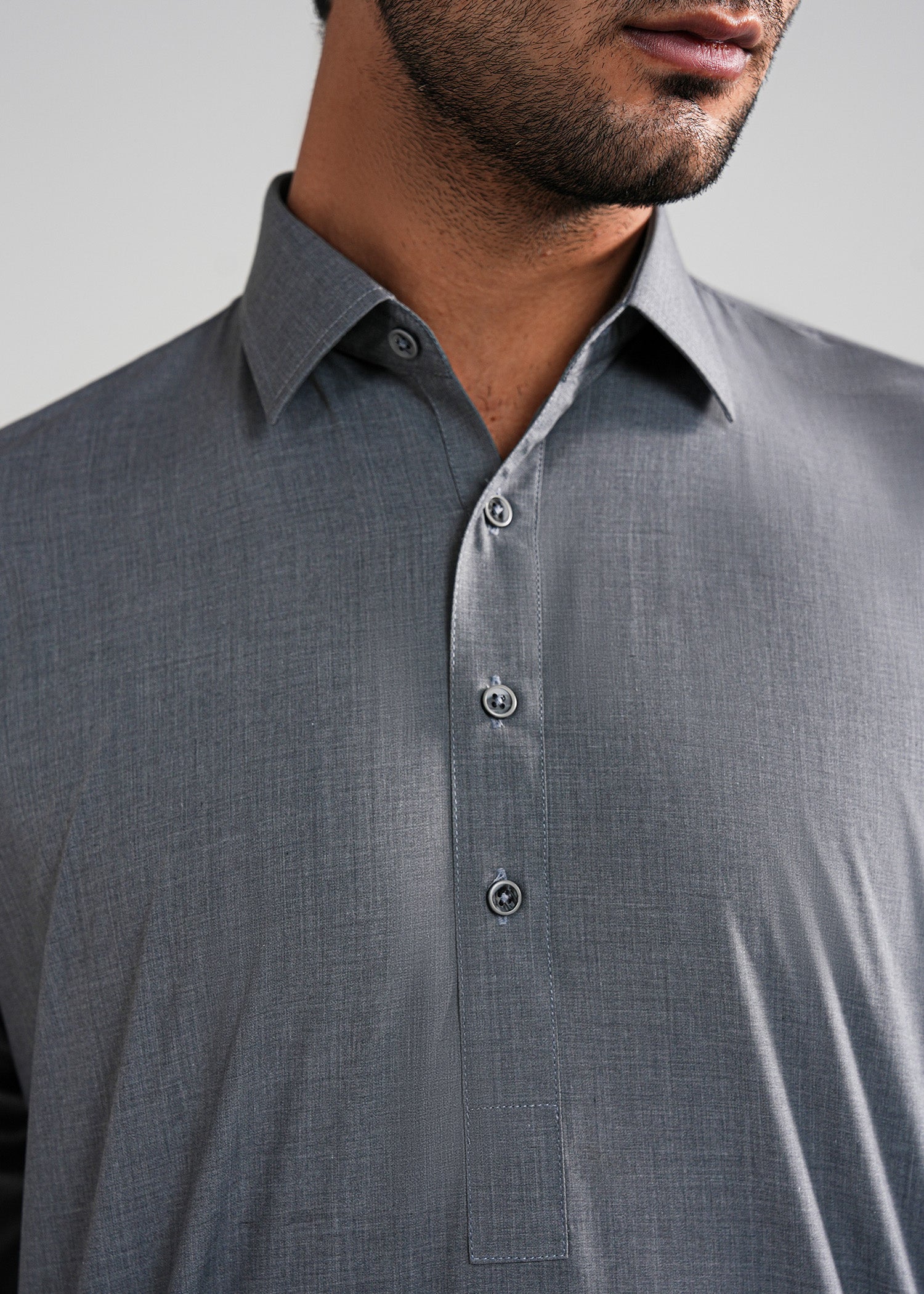 Grey Kunhaar Summer Wash & Wear Shalwar Kameez