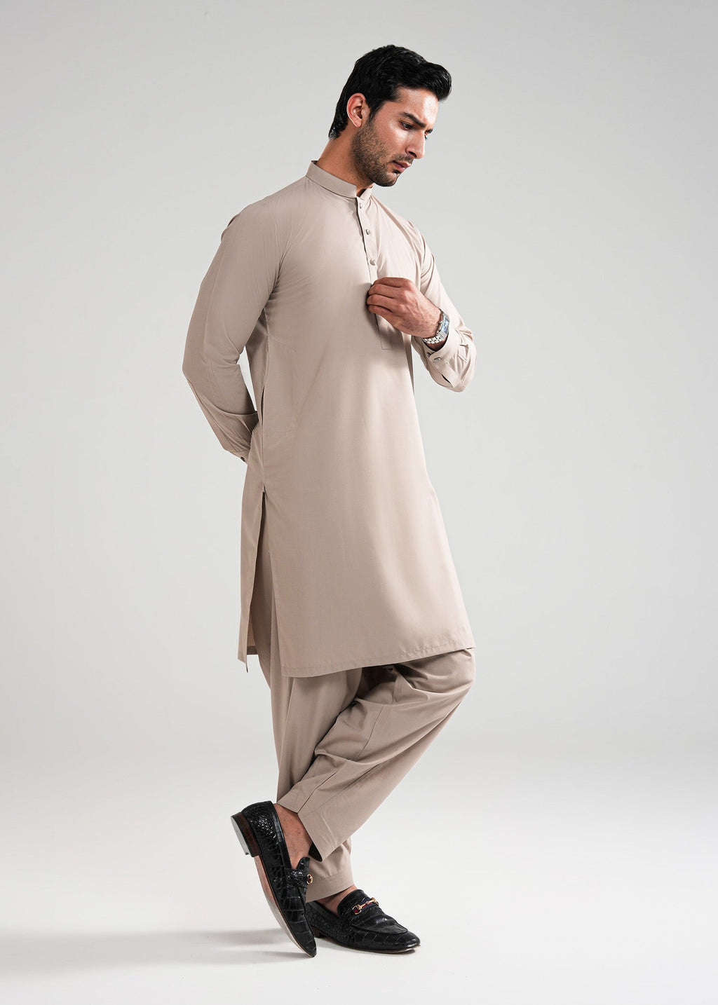 Light Buff Kunhaar Summer Wash & Wear Shalwar Kameez