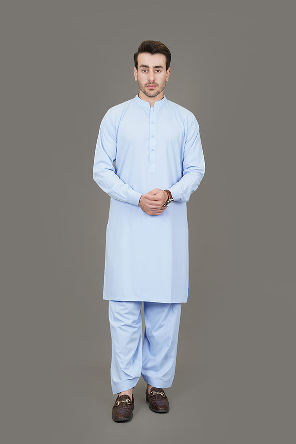 Sky Blue Plain Delta Wash N Wear Shalwar Kameez