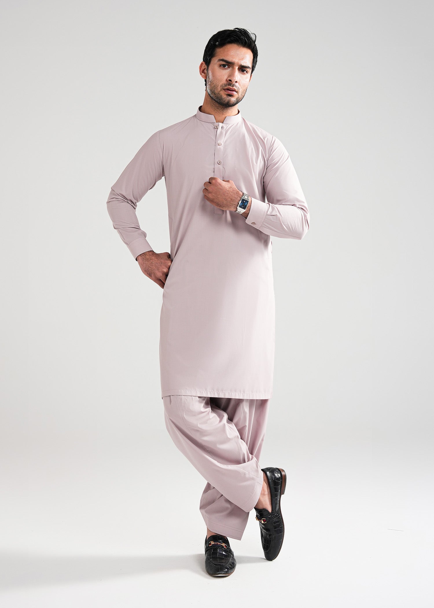 Light Pink Saltoro Summer Wash & Wear Shalwar Kameez