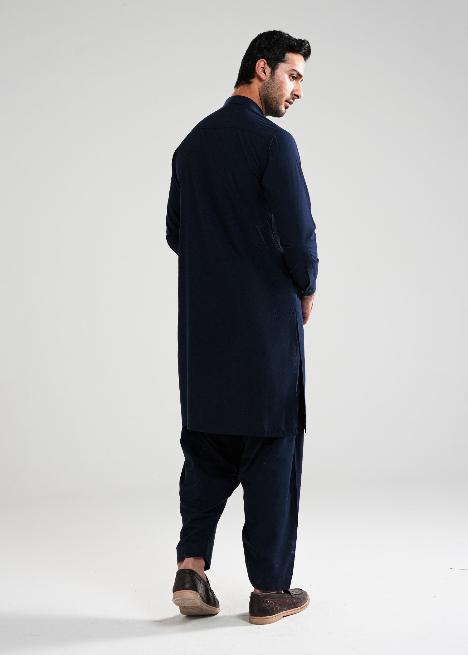 Navy Blue Kunhaar Summer Wash & Wear Shalwar Kameez