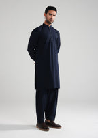Navy Blue Kunhaar Summer Wash & Wear Shalwar Kameez