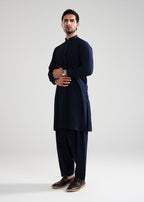 Navy Blue Kunhaar Summer Wash & Wear Shalwar Kameez