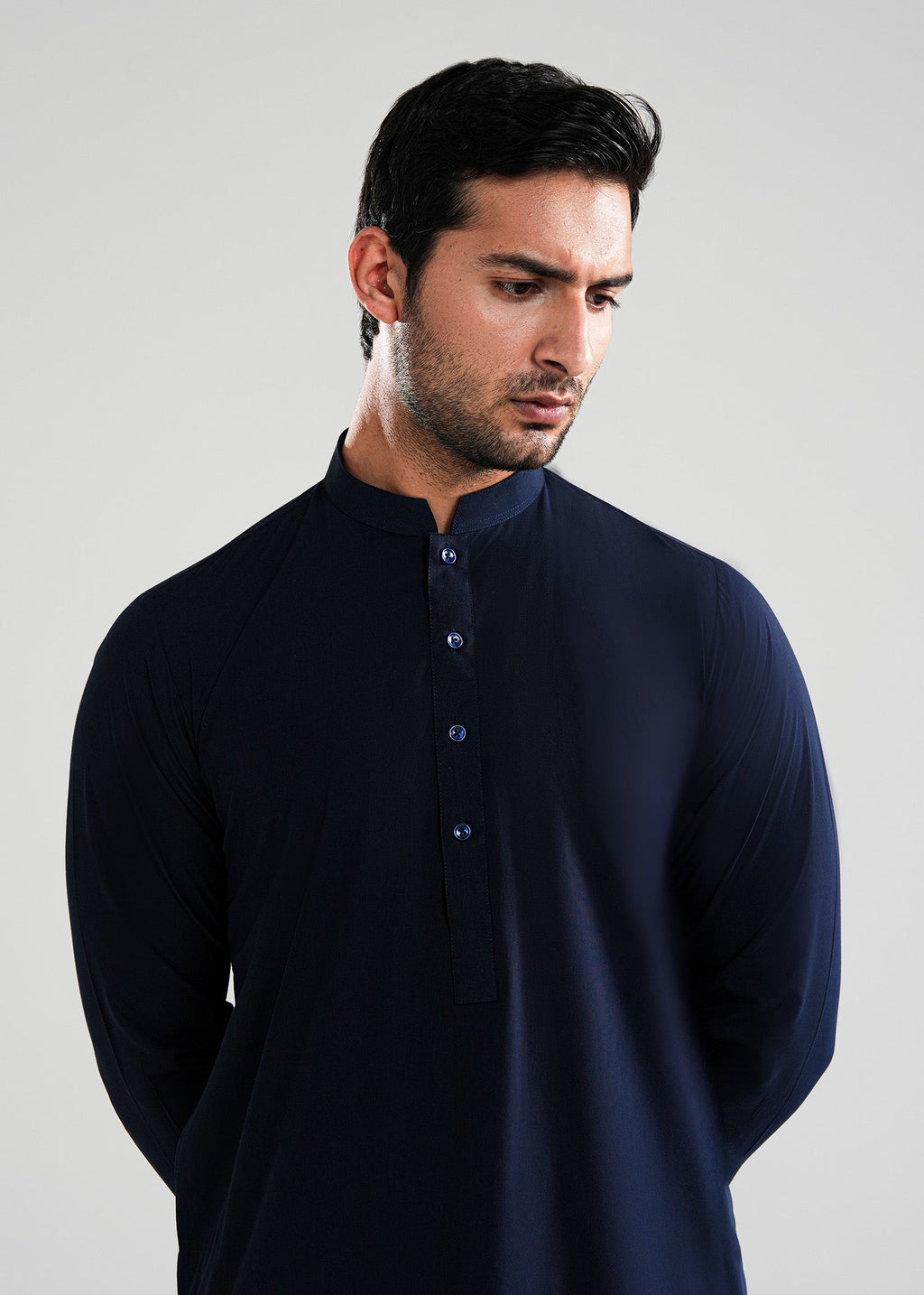 Navy Blue Kunhaar Summer Wash & Wear Shalwar Kameez