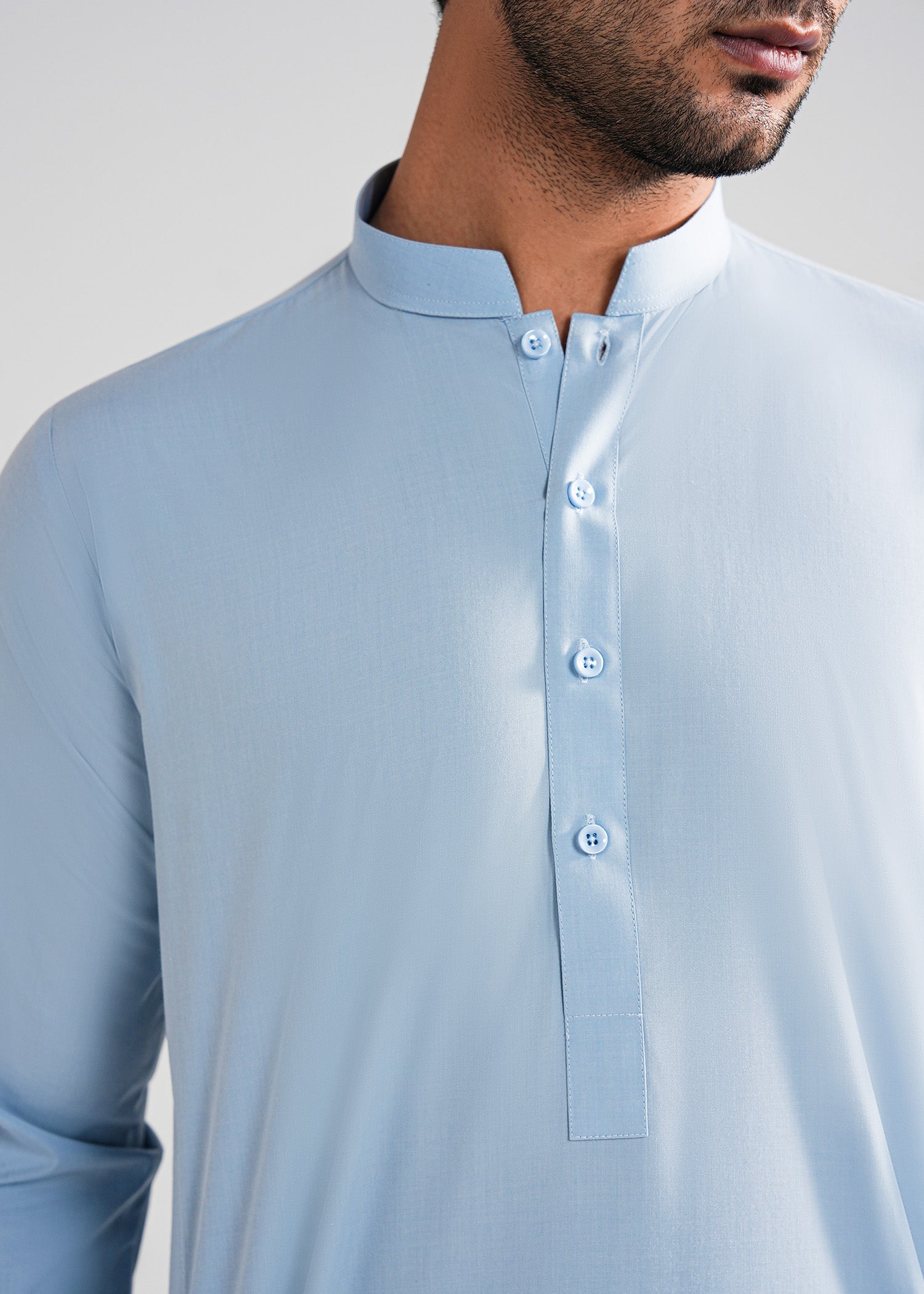 Light Blue Kunhaar Summer Wash & Wear Shalwar Kameez Secondary image