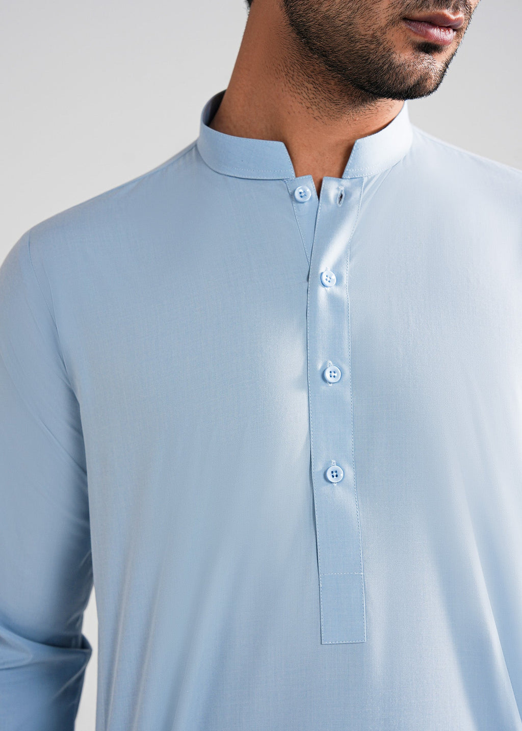 Light Blue Kunhaar Summer Wash & Wear Shalwar Kameez