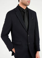 Dark Blue Plain 2-Piece Formal Suit