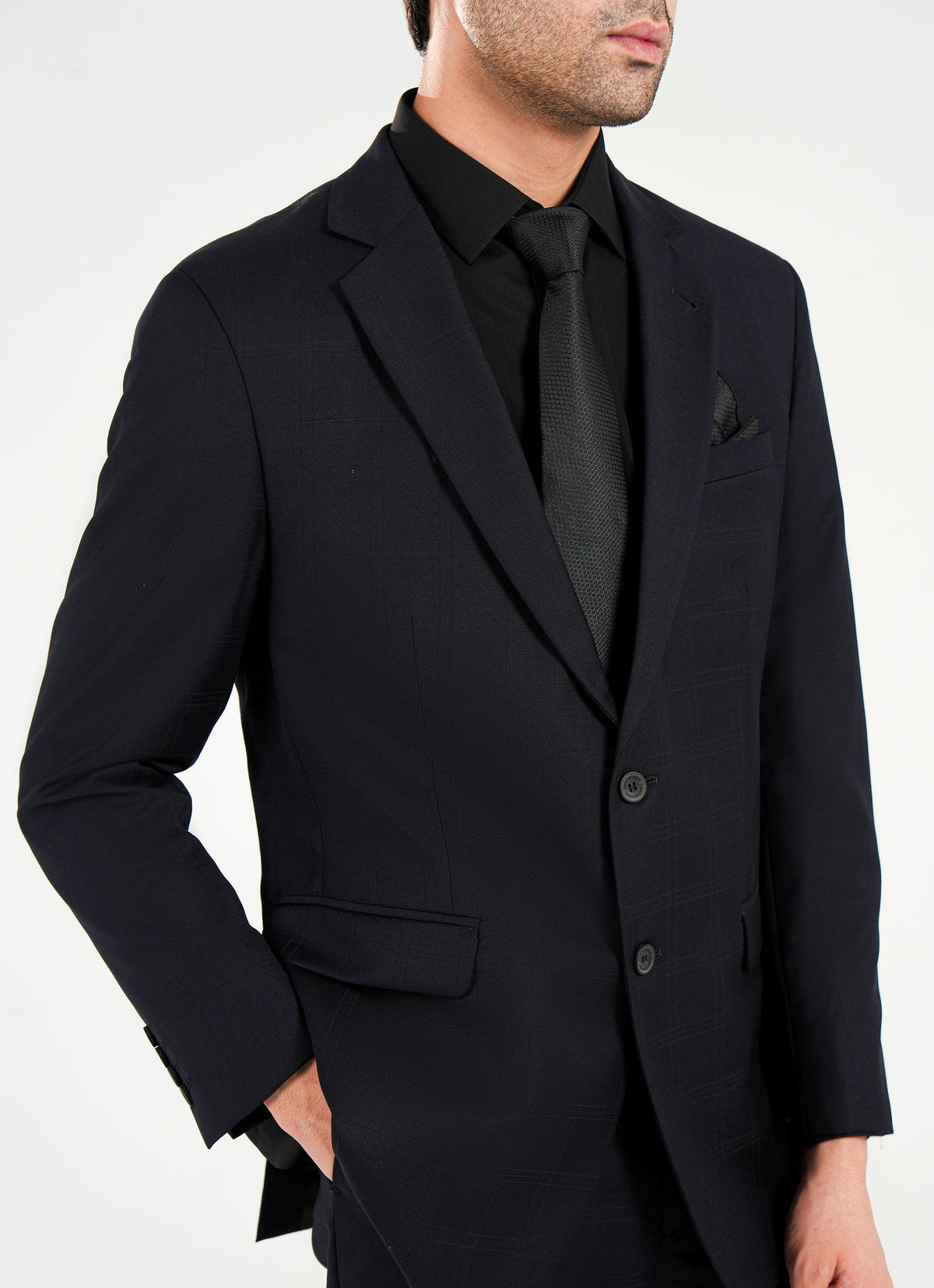 Dark Blue Plain 2-Piece Formal Suit